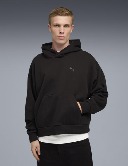 PUMA Wardrobe Essentials Boxy Fleece Hoodie - Puma Blackimages1- The Sports Edit