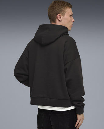 Wardrobe Essentials Boxy Fleece Hoodie - Puma Black