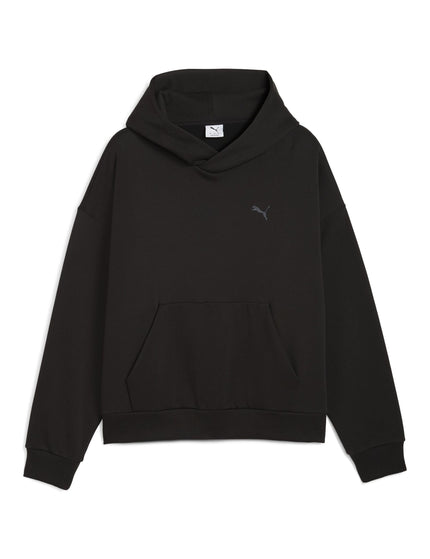 PUMA Wardrobe Essentials Boxy Fleece Hoodie - Puma Blackimages4- The Sports Edit