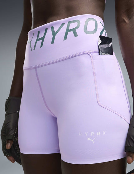 PUMA Puma x Hyrox Pwrmode 4" Short Tights - Light Lavenderimages3- The Sports Edit