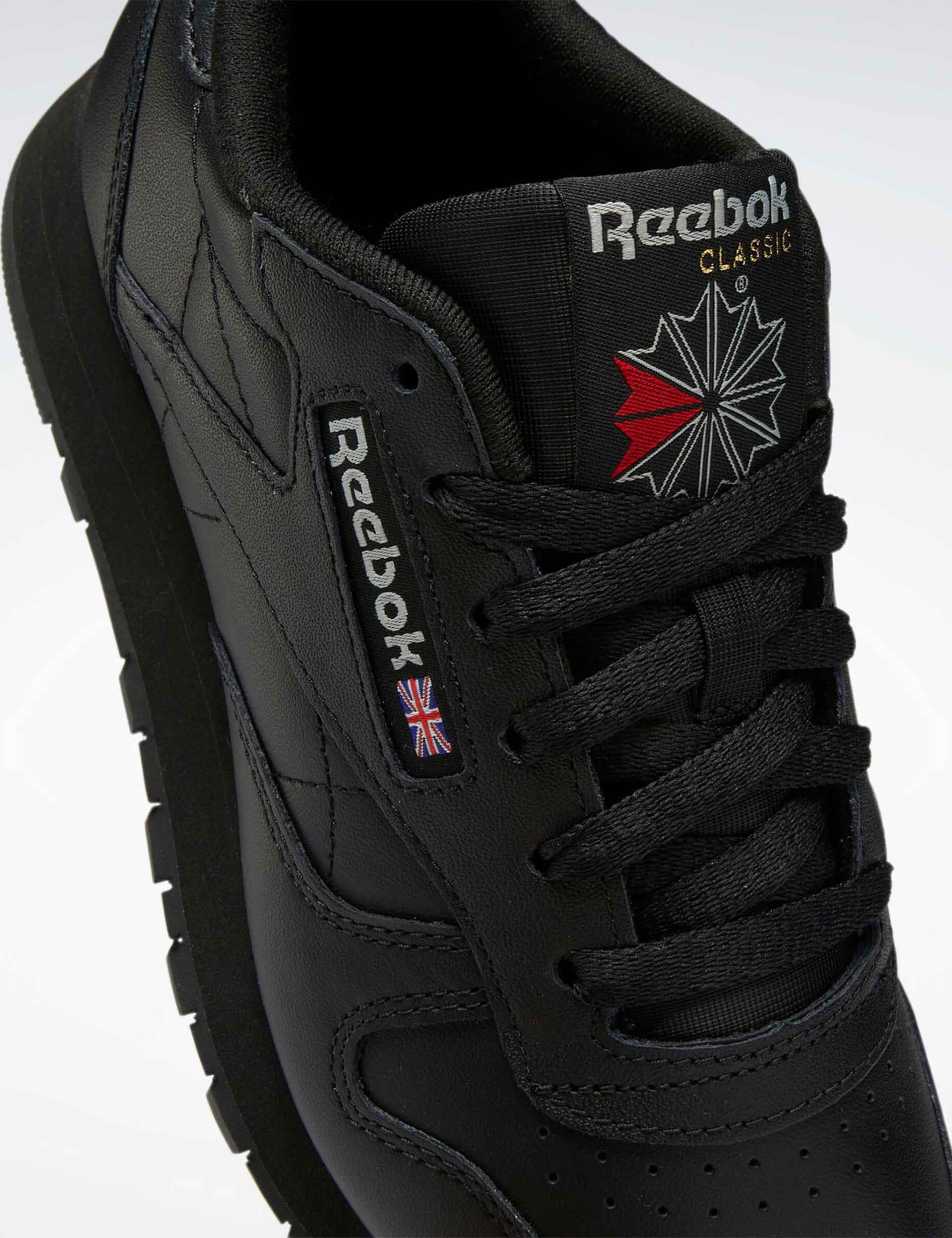 Reebok Classic Leather Shoes Core Black/Grey The Sports Edit