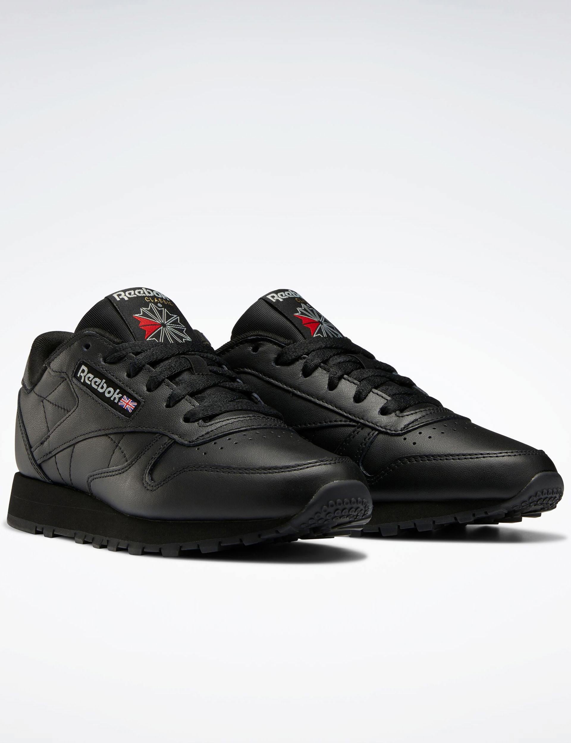 Reebok | Classic Leather Shoes - Core Black/Grey | The Sports Edit