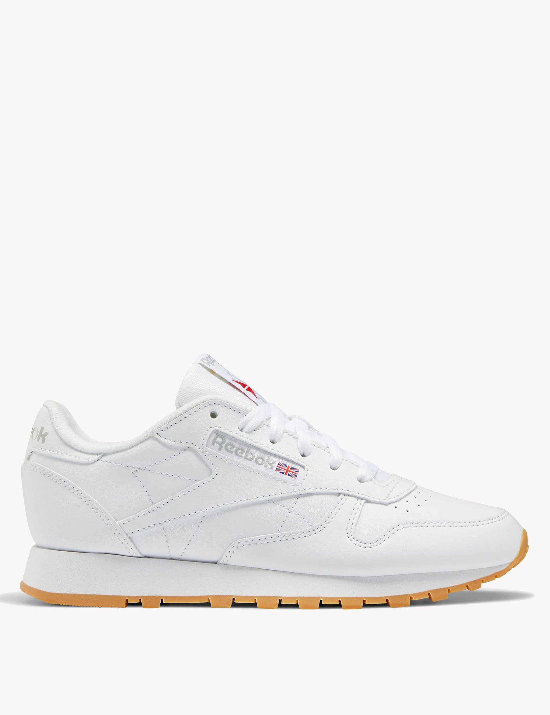 Classic Leather Shoes Cloud White Pure 3 Rubber Gum 03