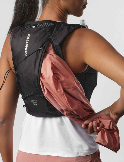 Salomon Active Skin 4 Running Vest Set - Black/Metalimages5- The Sports Edit