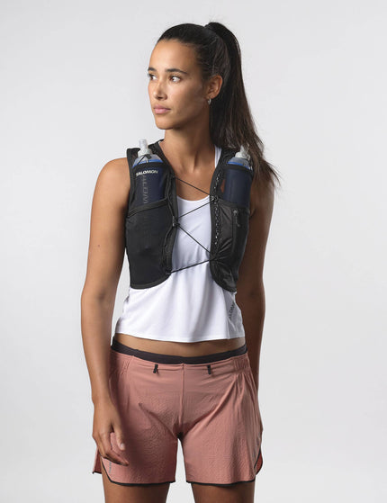 Salomon Active Skin 4 Running Vest Set - Black/Metalimages3- The Sports Edit