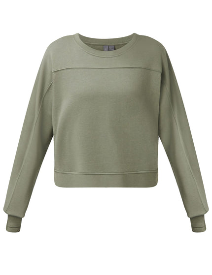 Sweaty Betty After Class Crop Sweatshirt - Bracken Greenimages8- The Sports Edit