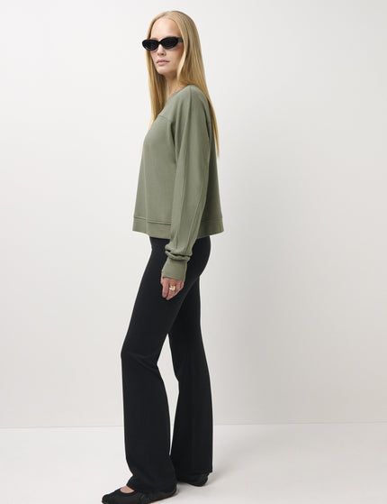 Sweaty Betty After Class Crop Sweatshirt - Bracken Greenimages6- The Sports Edit