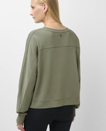 After Class Crop Sweatshirt - Bracken Green