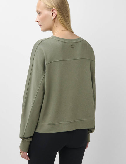 Sweaty Betty After Class Crop Sweatshirt - Bracken Greenimages2- The Sports Edit