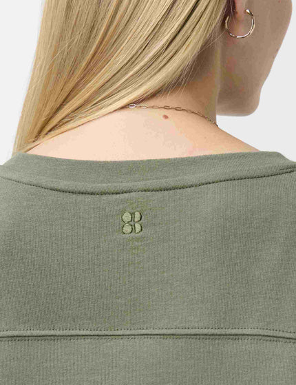 Sweaty Betty After Class Crop Sweatshirt - Bracken Greenimages4- The Sports Edit