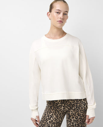 Crop Sweatshirt - Lily White