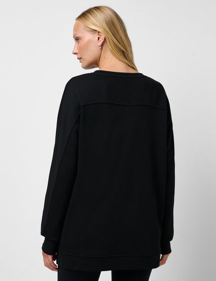Sweaty Betty After Class Yoke Longline Sweatshirt - Blackimages2- The Sports Edit