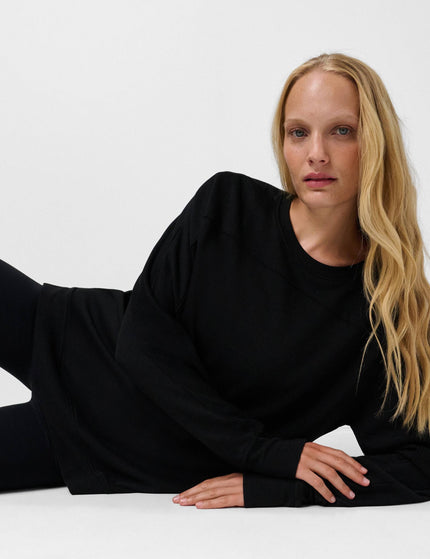 Sweaty Betty After Class Yoke Longline Sweatshirt - Blackimages3- The Sports Edit