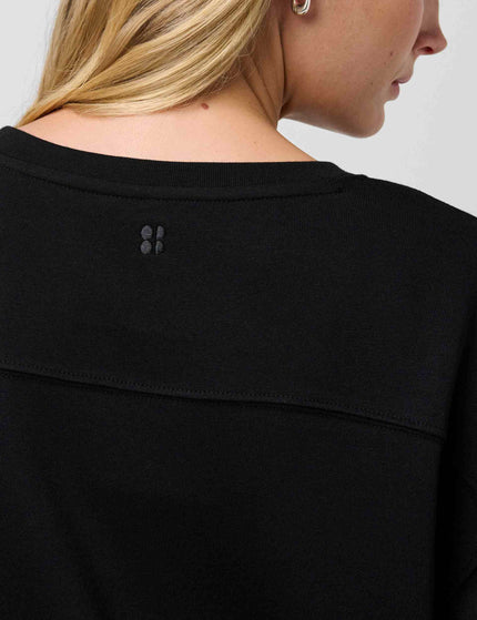 Sweaty Betty After Class Yoke Longline Sweatshirt - Blackimages4- The Sports Edit