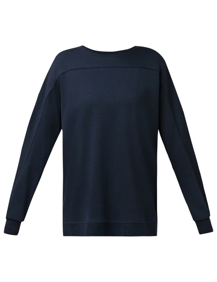 Sweaty Betty After Class Yoke Longline Sweatshirt - Navy Blueimages7- The Sports Edit