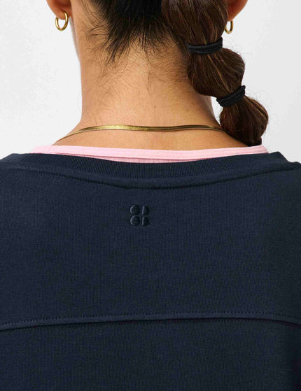 Sweaty Betty After Class Yoke Longline Sweatshirt - Navy Blueimages3- The Sports Edit