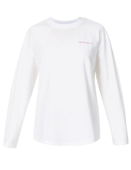 Sweaty Betty Sweaty Betty Logo Long Sleeve T-Shirt - Lily Whiteimages6- The Sports Edit