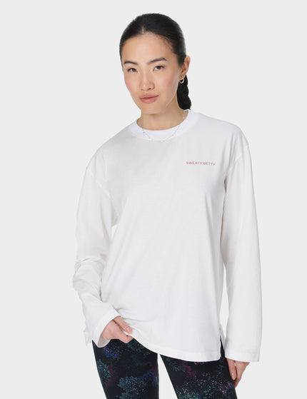 Sweaty Betty Sweaty Betty Logo Long Sleeve T-Shirt - Lily Whiteimages1- The Sports Edit