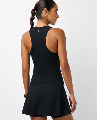 Athlete Crop Seamless Workout Vest - Black