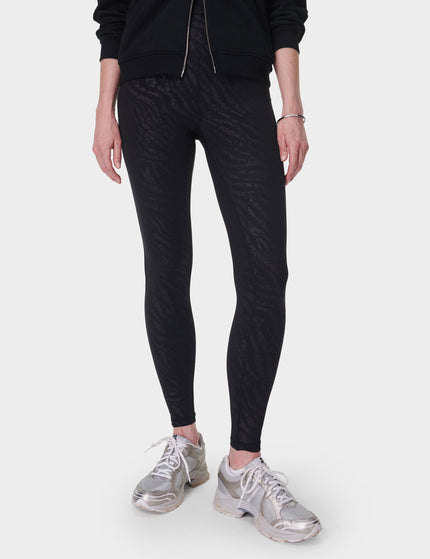 Sweaty Betty All Day Leggings - Black Faded Zebra Emboss Printimages1- The Sports Edit