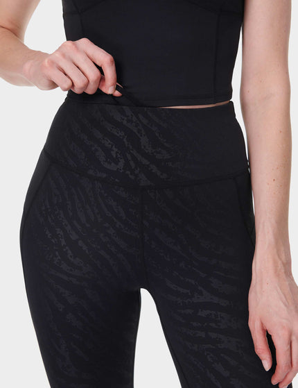 Sweaty Betty All Day Leggings - Black Faded Zebra Emboss Printimages3- The Sports Edit