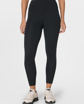 All Day 7/8 Side Stripe Legging - Black/Taupe