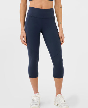 Power Cropped Gym Leggings - Navy Blue