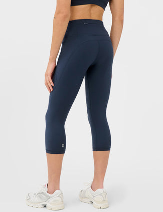 Power Cropped Gym Leggings - Navy Blue
