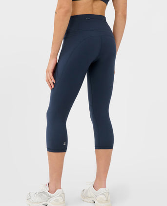 Power Cropped Gym Leggings - Navy Blue