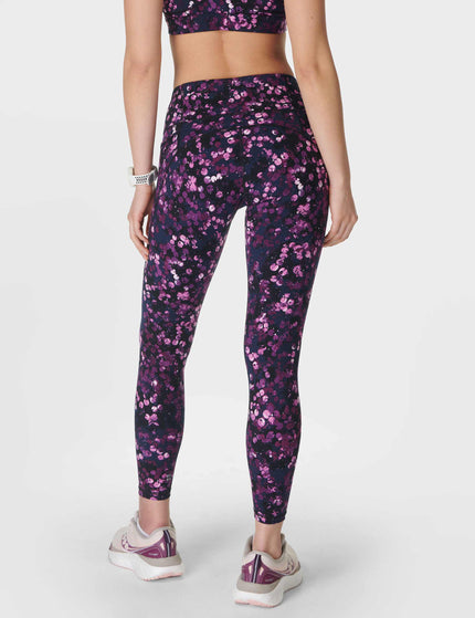 Sweaty Betty Power 7/8 Gym Leggings - Purple Lilypad Printimages2- The Sports Edit