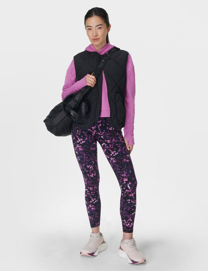 Sweaty Betty Power 7/8 Gym Leggings - Purple Lilypad Printimages7- The Sports Edit