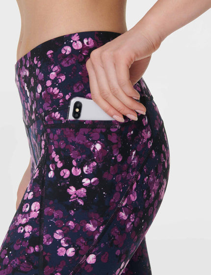 Sweaty Betty Power 7/8 Gym Leggings - Purple Lilypad Printimages3- The Sports Edit