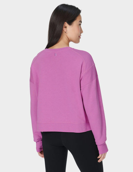 Sweaty Betty After Class Crop Sweatshirt - Allium Pinkimages2- The Sports Edit