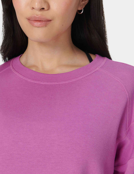 Sweaty Betty After Class Crop Sweatshirt - Allium Pinkimages4- The Sports Edit