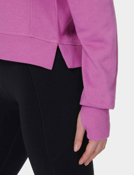 Sweaty Betty After Class Crop Sweatshirt - Allium Pinkimages6- The Sports Edit