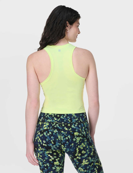 Sweaty Betty Athlete Crop Seamless Gym Vest - Pomelo Greenimages2- The Sports Edit