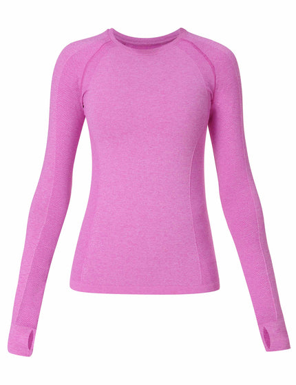 Sweaty Betty Athlete Seamless Gym Long Sleeve Top - Allium Pink/Nerine Pink Marlimages6- The Sports Edit