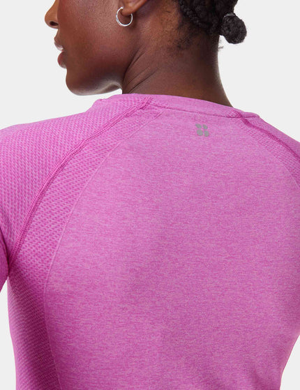 Sweaty Betty Athlete Seamless Gym Long Sleeve Top - Allium Pink/Nerine Pink Marlimages3- The Sports Edit