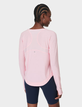 Breathe Easy Running Long Sleeve Top - Nerine Pink