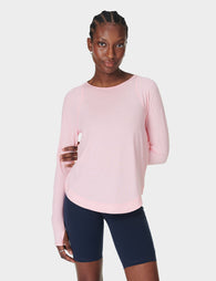 Sweaty Betty | Breathe Easy Running LS Top - Green | The