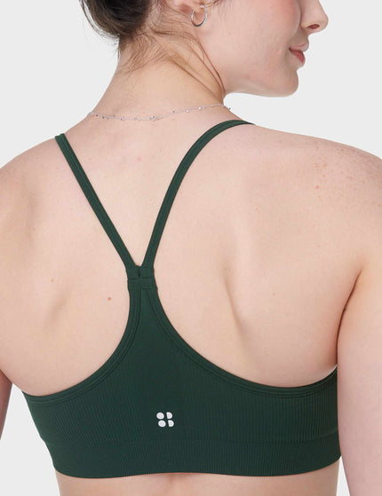 Sweaty Betty Spirit Restored Yoga Bra - Cedar Greenimages4- The Sports Edit