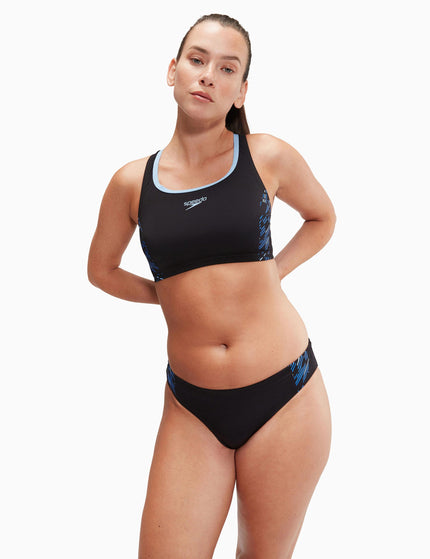 SPEEDO Placement Bikini - Black/Blueimages1- The Sports Edit