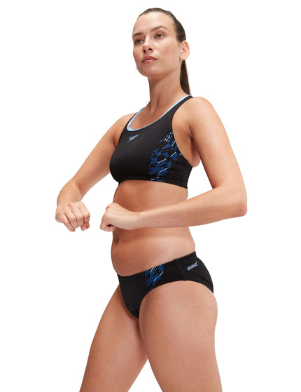 SPEEDO Placement Bikini - Black/Blueimages3- The Sports Edit