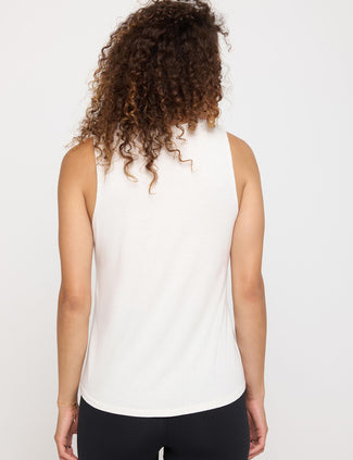 Abundance Jade Muscle Tank - White