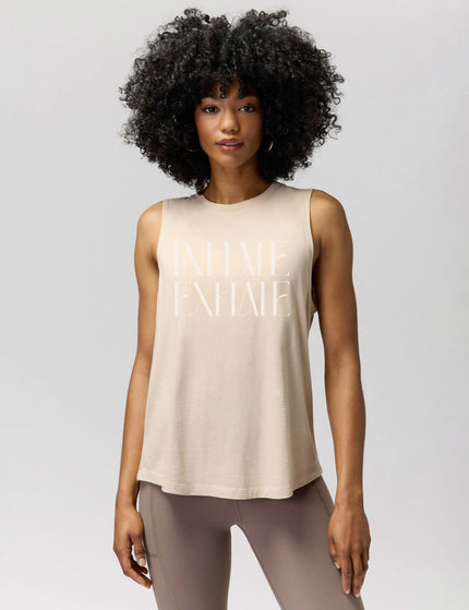 Spiritual Gangster Exhale Jade Muscle Tank - Sandstoneimages1- The Sports Edit
