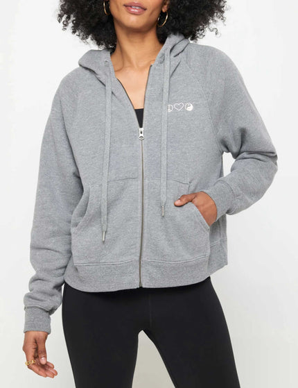 Spiritual Gangster Inhale Exhale Everyday Zip Hoodie - Heather Greyimages1- The Sports Edit