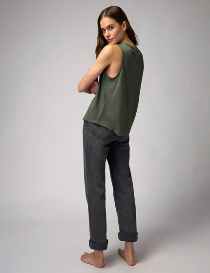 Spiritual Gangster Peace Jade Muscle Tank - Olive Greenimages4- The Sports Edit