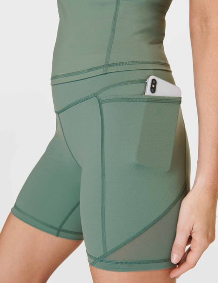 Sweaty Betty Power Aerial Mesh 6" Gym Short - Cool Forest Greenimages1- The Sports Edit