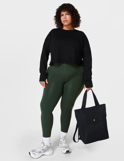 Sweaty Betty After Class Crop Sweatshirt - Blackimages4- The Sports Edit