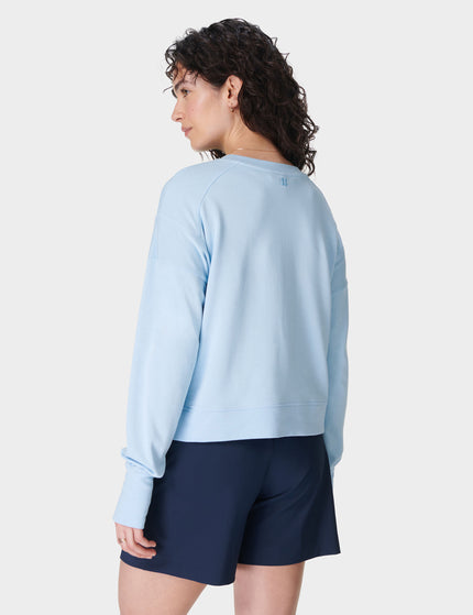 Sweaty Betty After Class Crop Sweatshirt - Breeze Blueimages2- The Sports Edit